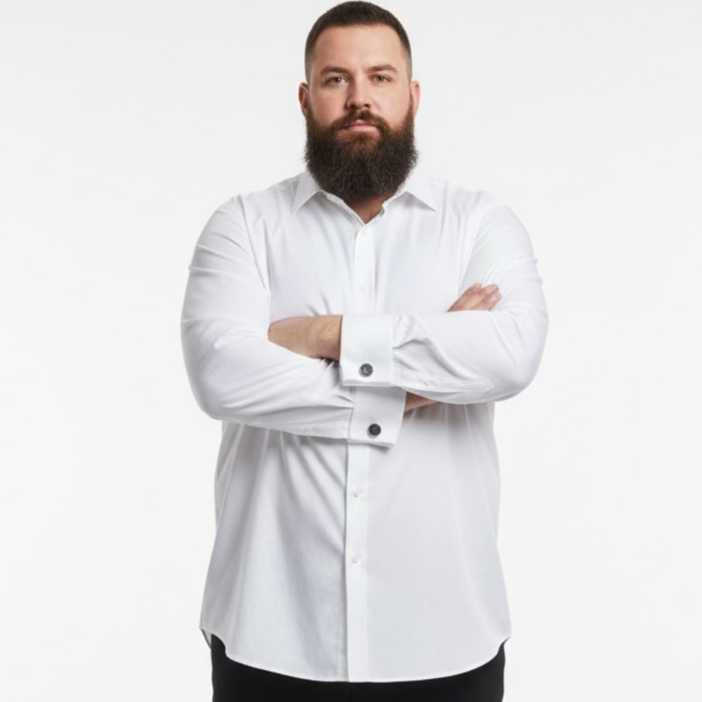 Charles Tyrwhitt Classic Fit French Cuffs,  White Button Up Shirt XXL